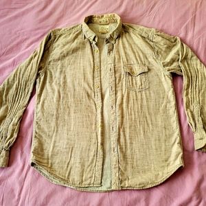 Lucky Brand California Fit Cream Shirt Large